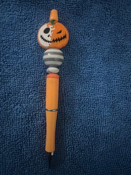 Pumpkin Beaded Pen with Refill